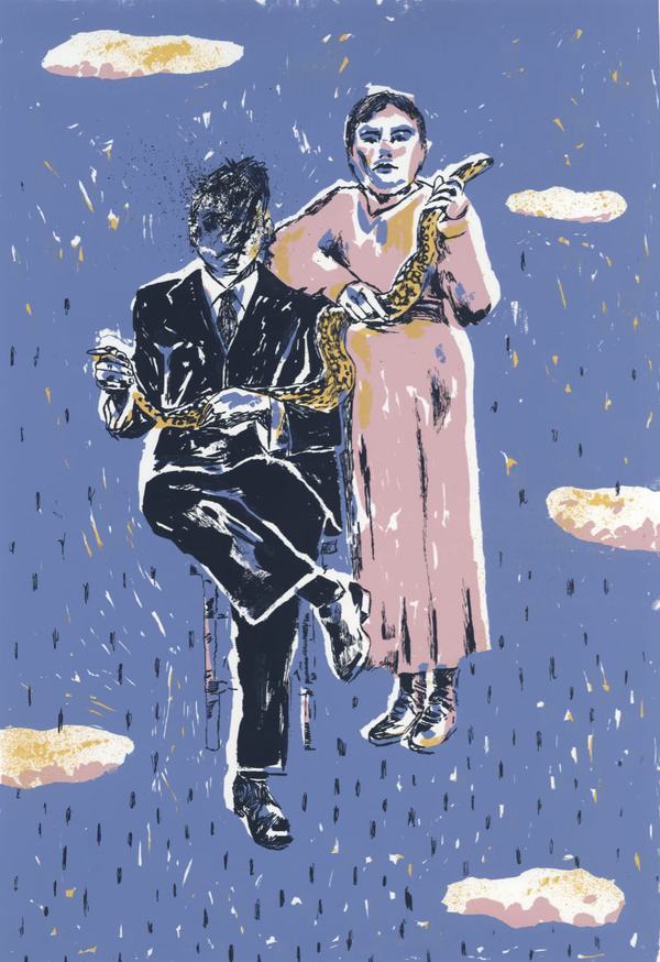 Silkscreen-printed illustration